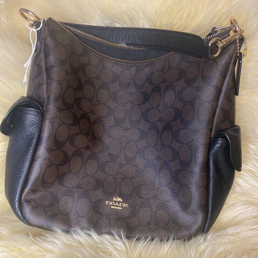 Coach Brown and Black Shoulder Bag